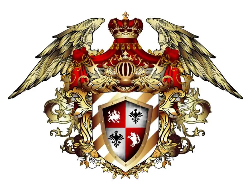 What significance do the colors of a family crest signify?