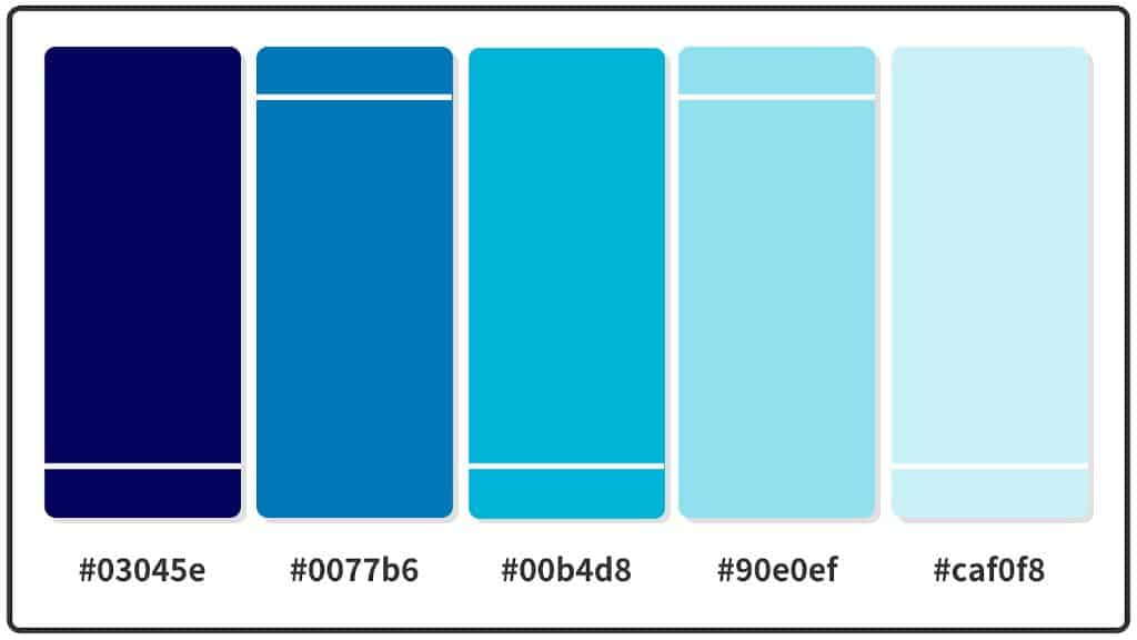 What is the RGB code for the blue color palette?