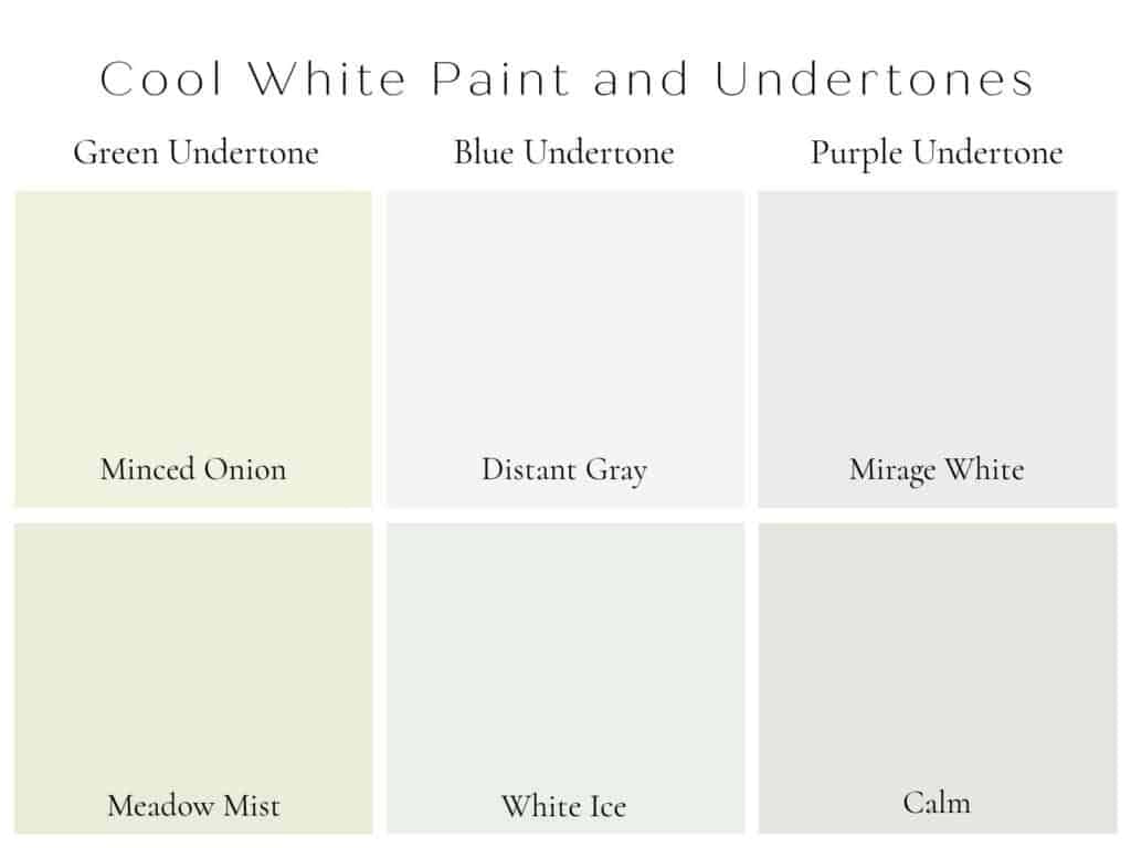 What white paint has green undertones?