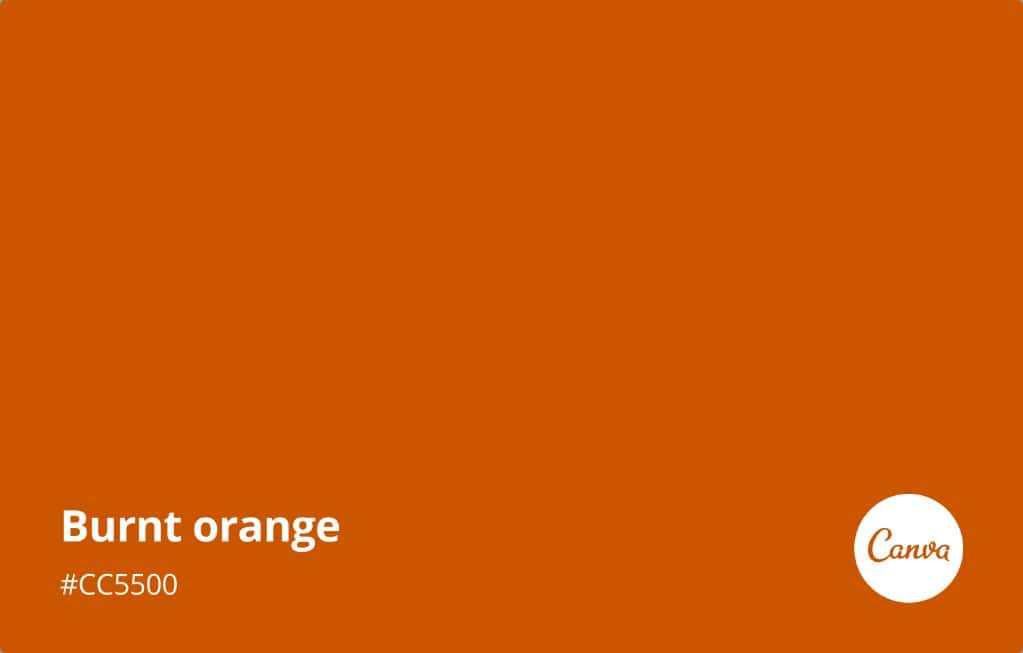 What shade is burnt orange?
