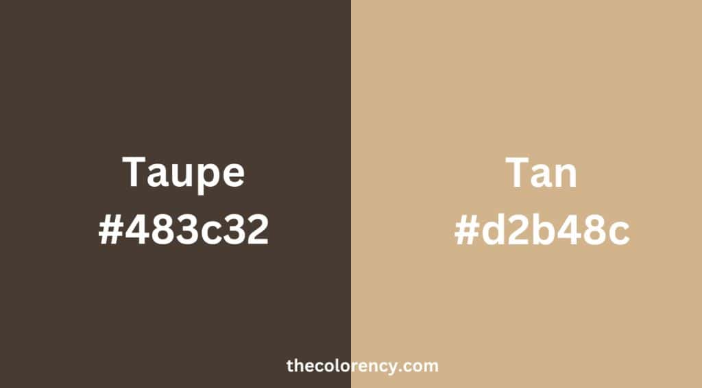 Which is lighter tan or taupe?