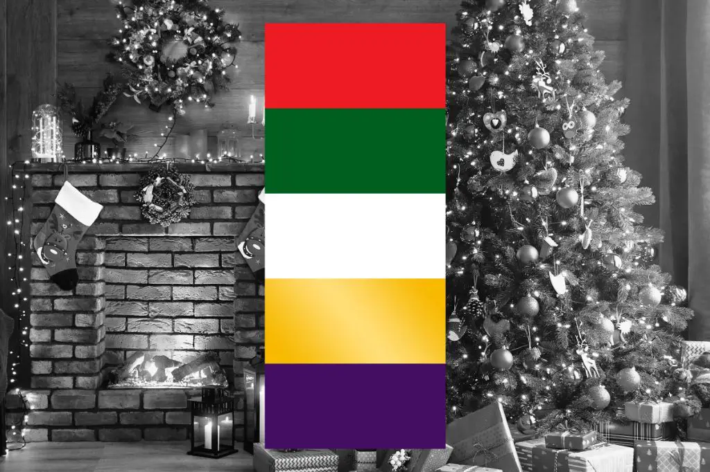 What are the four most popular Christmas Colours?