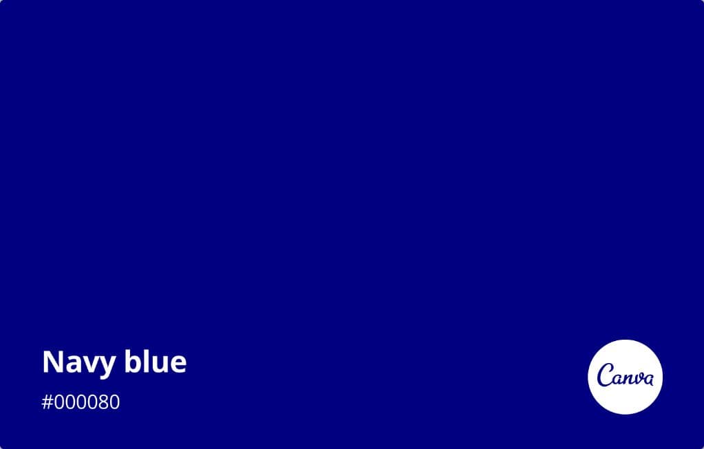 What are the hex and RGB values for the color navy blue?