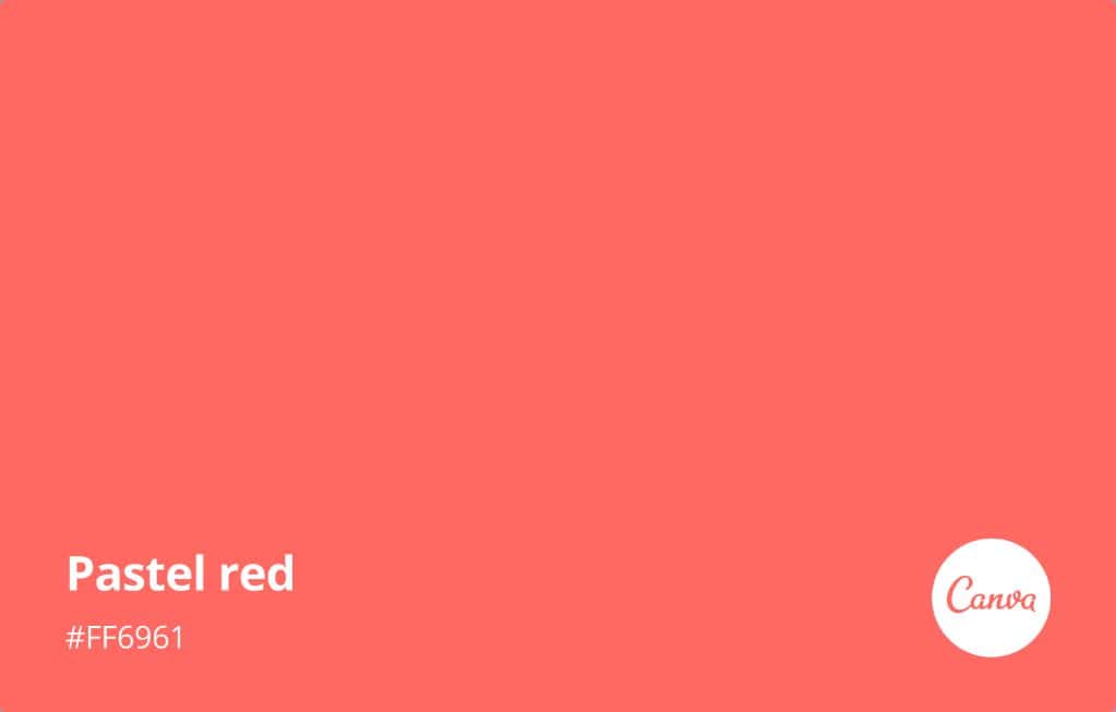 What is the HTML color of pastel red?