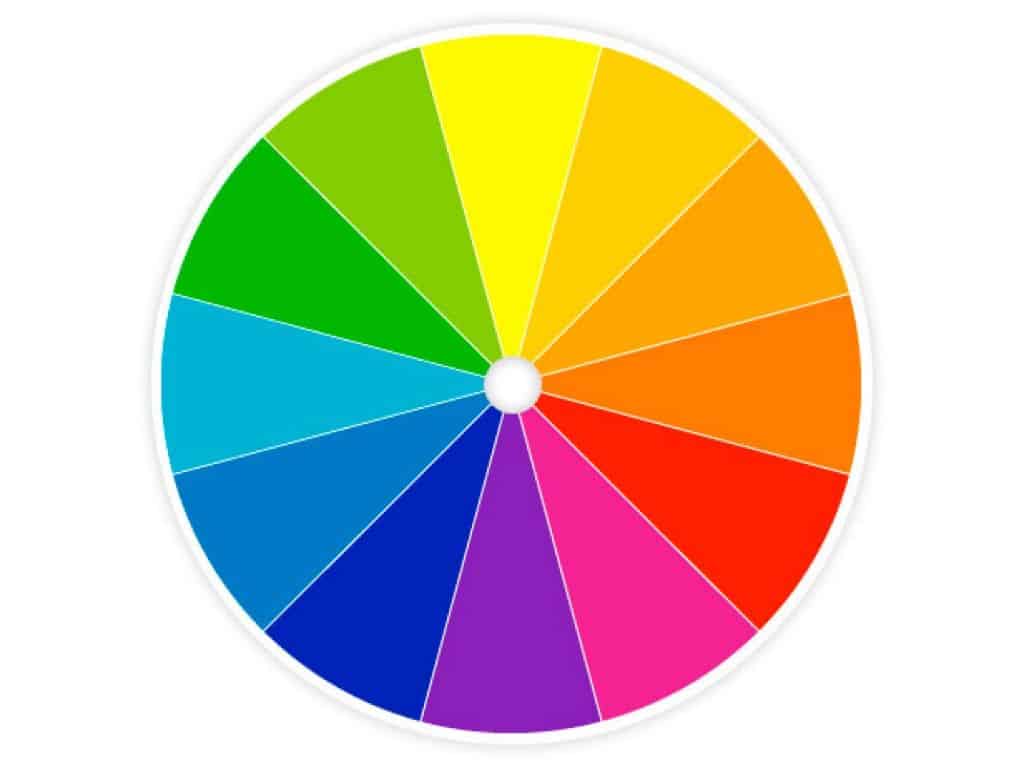 What is opposite gray on color wheel?