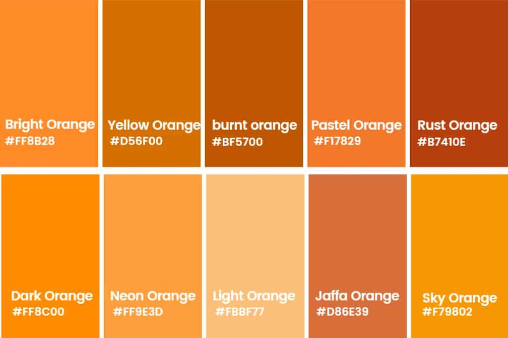 What color complements orange?