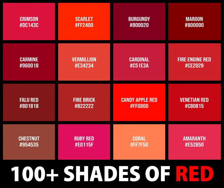 What is a rich shade of red?