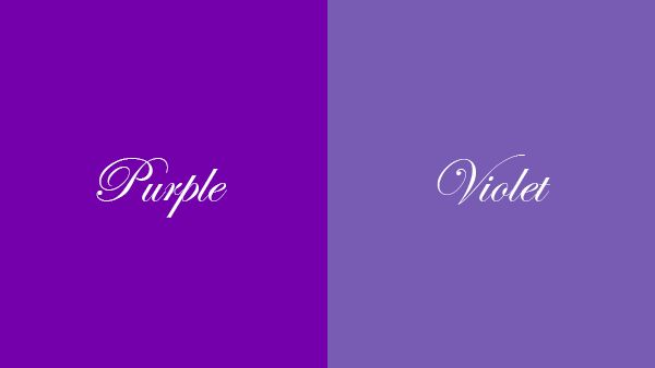 What’s the difference between violet and purple?