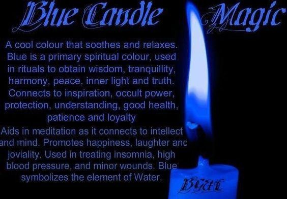 What is the power of blue candles?