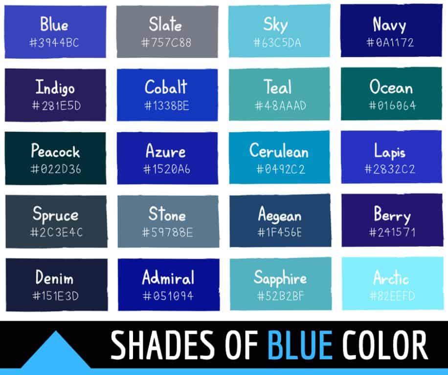 What is a rare color name for blue?
