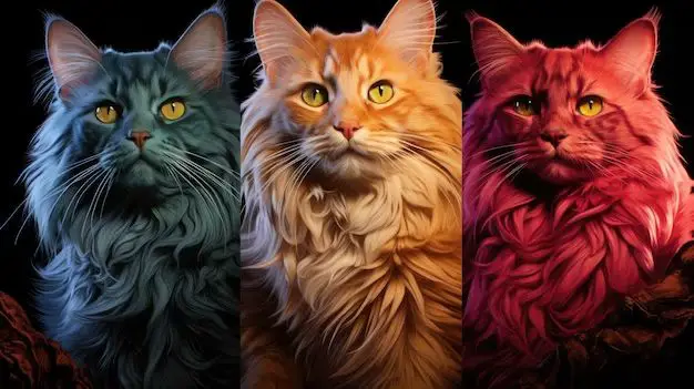 What colors can cats see?