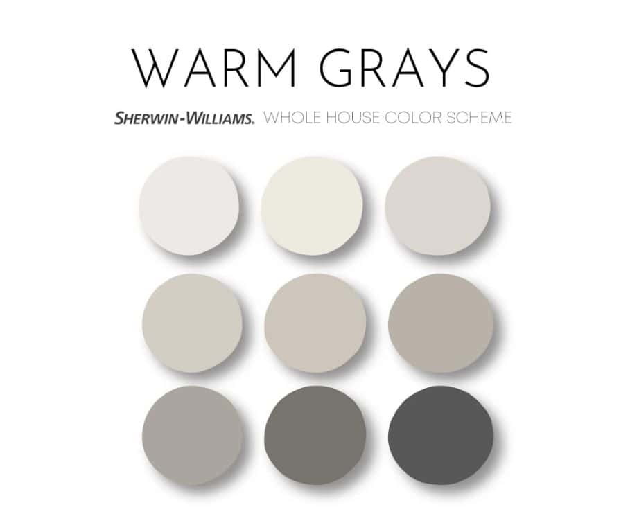 What warm colors go with gray?