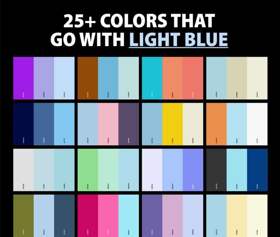 What goes with light blue?