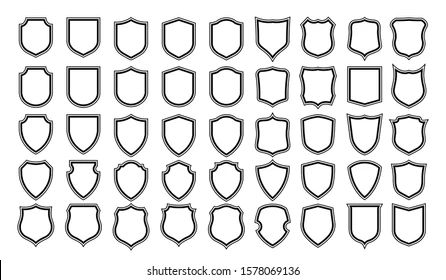 What do shield shapes represent?