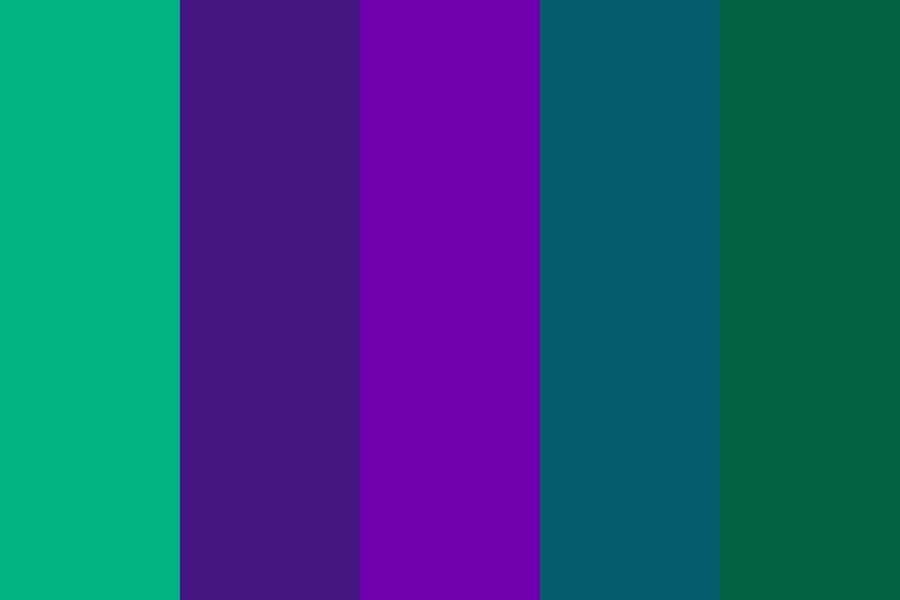 Which green goes best with purple?