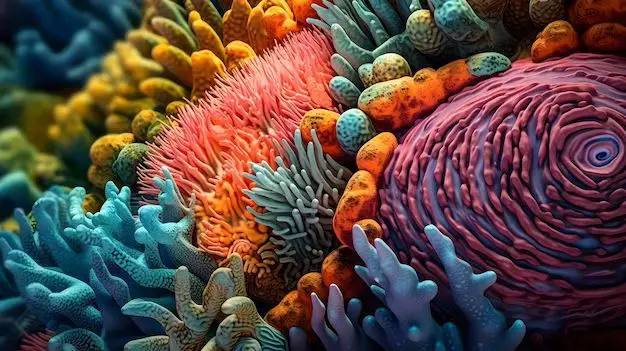 Where is coral still colorful?