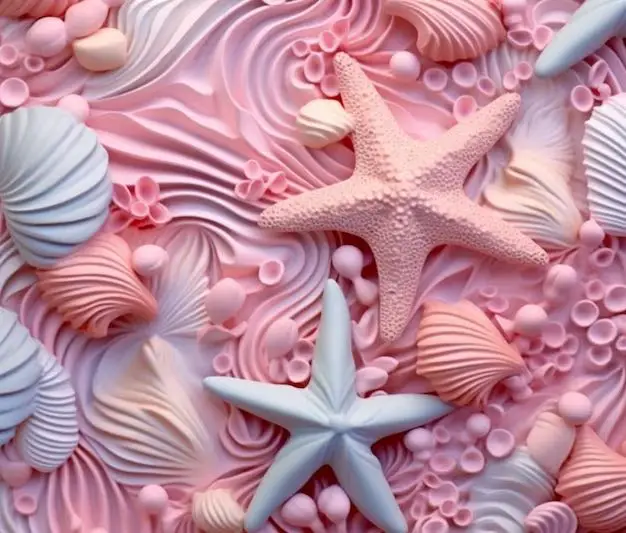 What sea creature is pink?