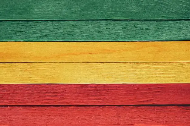 What does red yellow and green mean in Jamaica?