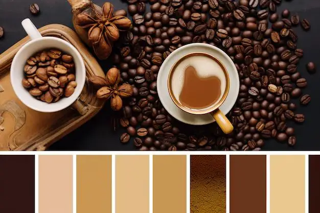 What color matches with coffee color?