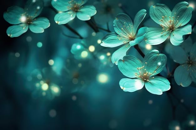 Are there any flowers that are turquoise?