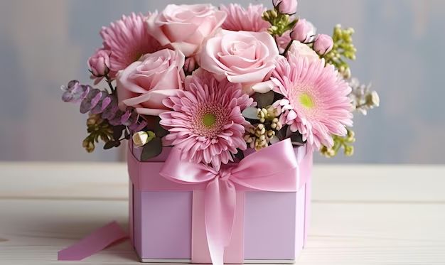What does a pink flower gift mean?