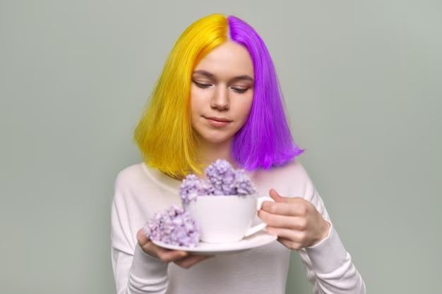 What happens if you put purple dye on yellow hair?
