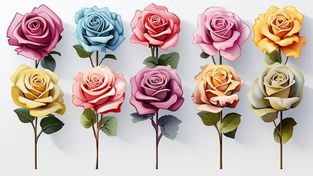 What different Colours can roses be?