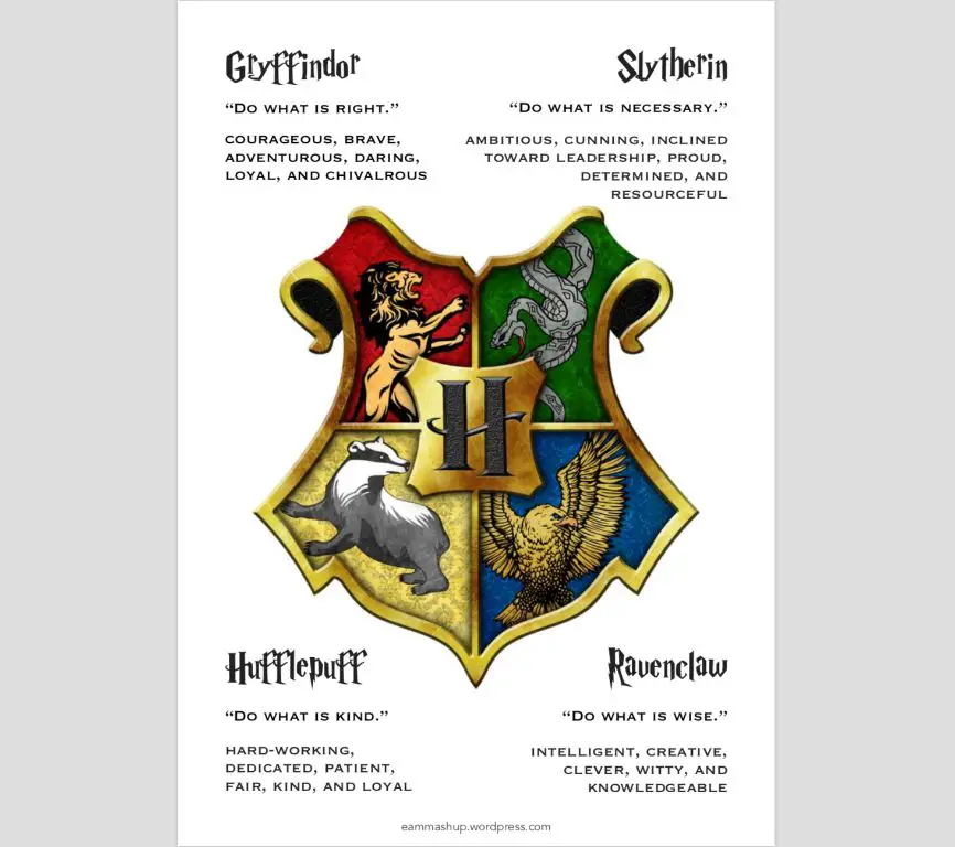 What are the traits of Gryffindor and Slytherin?