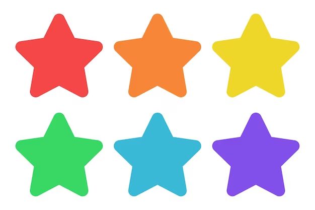 What does color of star indicate?