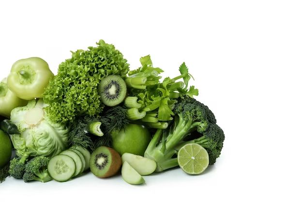 What are the 10 green vegetables?