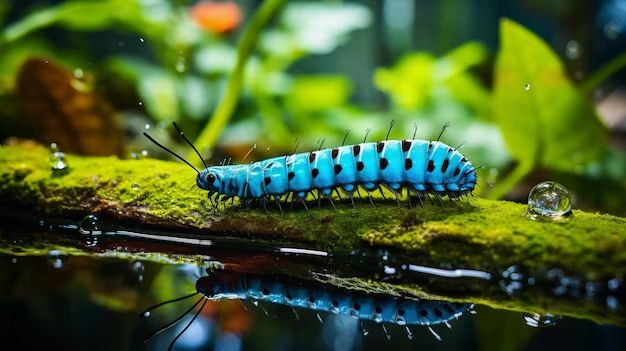 What kind of caterpillars are blue